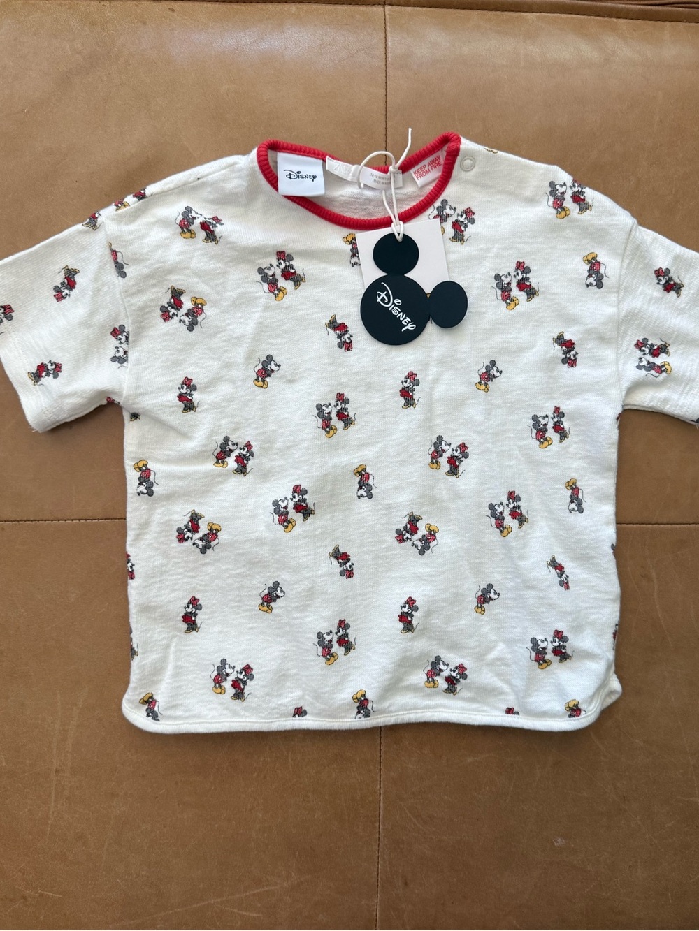 💜$20 FLASH SALE💜Zara Disney Mickey & Minnie Top 12-18M NWT